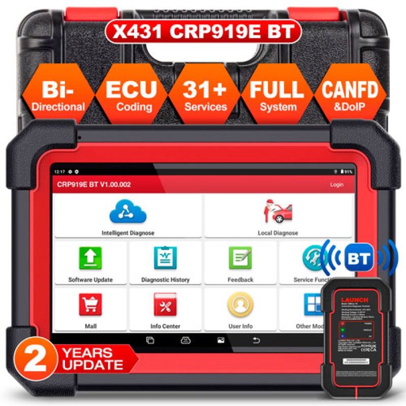 Диагностический сканер Launch X431 CRP919E BT